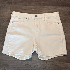 Old Navy Jean Shorts High Waist White Denim